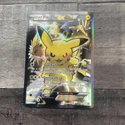 Pokemon TCG English Card XY Promo Pikachu EX XY124 Full Art Holo - Image 1
