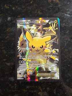 Pokemon TCG English Card XY Promo Pikachu EX XY124 Full Art Holo - Image 1