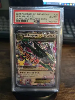 M Rayquaza EX 76/108 Celebrations 25th Anniversary Pokemon Roaring PSA 10 #76 - Image 1