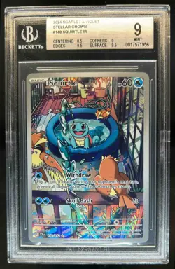 2024 Pokemon SV Stellar Crown SCR EN Squirtle #148/142 BGS 9 - Image 1