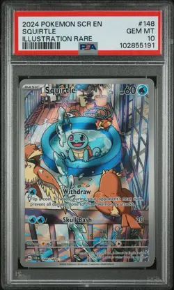 2024 Pokemon STELLAR CROWN EN Squirtle #148/142 IR PSA 10 GEM MT 🔥💎 - Image 1