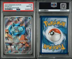 2024 Pokemon STELLAR CROWN EN Squirtle #148/142 IR PSA 10 GEM MT 🔥💎 - Image 3