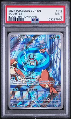 PSA 9 2024 POKEMON SCR EN-STELLAR CROWN #148 SQUIRTLE ILLUSTRATION RARE - Image 1