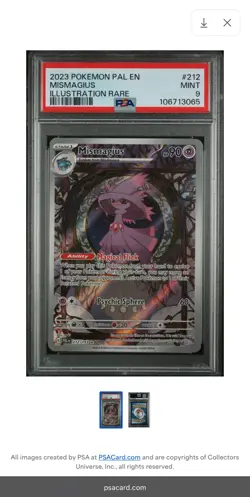 Pokemon TCG Mismagius Card 212/193 Paldea Evolved Illustration Rare NM Condition - Image 2