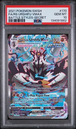 2021 Pokemon Rapid Strike Urshifu VMAX (Alternate Art Secret) PSA 10 - Image 1