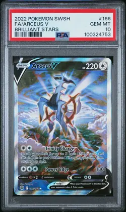 Pokemon 2022 Arceus V 166/172 Brilliant Stars Full Art Ultra Rare Holo PSA 10 - Image 1