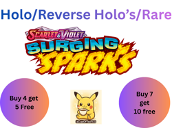 Pokemon TCG Surging Sparks Singles Holo & Reverse Holo Near Mint/Mint English - Image 1