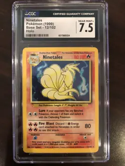 Ninetales 12/102 Base Set Holo (CGC 7.5, Near Mint+) - Image 1