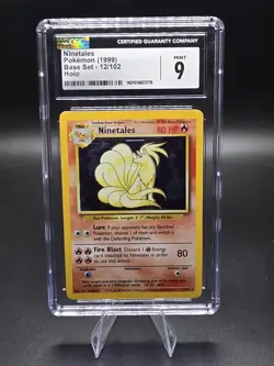 CGC 9 MINT Ninetales 1999 Base Set 12/102 Holo Pokemon Card - Image 1