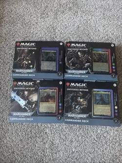 MTG: Warhammer 40,000 - Commander Deck Case (40K) Set Of 4 - New & Sealed - Image 1