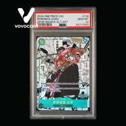RORONOA ZORO ONE PIECE CARD MANGA ALTERNATE ART TCG OP06-118 PSA 10 - Image 1