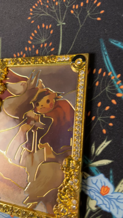🔥 Gold Frame Pikachu Metal Card 14/18 Non-TCG Pokemon Eif Origin 3.0 MG 013🔥 - Image 2