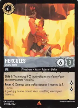 Hercules - Divine Hero Rare Rise of the Floodborn Hercules 181/204 LP-NM - Image 1