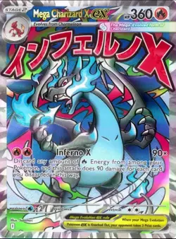 Pokemon TCG Mega Charizard X ex Mega Evolution Black Star Promo #023 NM - Image 1