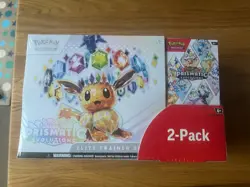 Pokemon TCG Prismatic Evolutions ETB Booster Bundle 2 Pack - New And Sealed - Image 1