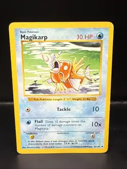 Pokemon TCG Magikarp Card 35/102 Shadowless WOTC Base Set 1999 - Image 1