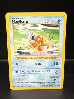 Pokemon TCG Magikarp Card 35/102 Shadowless WOTC Base Set 1999 - Image 2