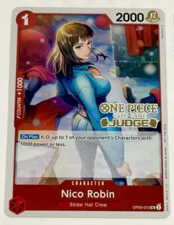 One Piece Nico Robin Judge Gold Stamped Vol.4 Cards (5x) OP05-010 English Foil - Image 3