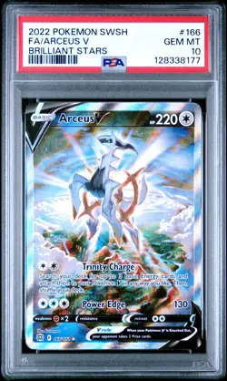 Pokemon TCG Arceus v Full Art Alt 166/172 Swsh09 Brilliant Stars PSA 10 Gem Mint - Image 1