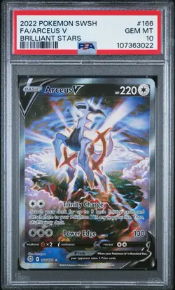 PSA 10 Arceus V Alt Art 166/172 Brilliant Stars Pokemon 2022 GEM MINT - Image 1