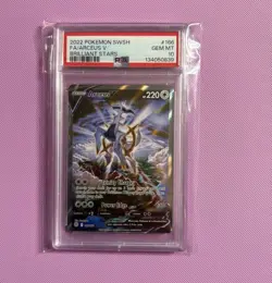 Pokemon Arceus v SWSH Brilliant Stars 166/172 PSA 10 Alternative Art - Image 1