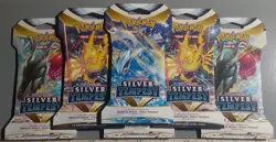 Lot of 6 Pokemon TCG Silver Tempest Factory Sealed Sleeved Booster Packs - Image 1