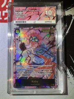 2025 One Piece Koby Alt Art OP11-119 A Fist of Divine Speed Foil English ACE 10 - Image 1