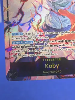 One Piece A Fist of Divine Speed Koby OP11-119 Alternate Alt Parallel Art SEC NM - Image 5