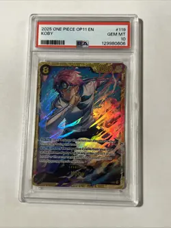 One Piece Koby Alt Art OP11-119 a Fist of Divine Speed PSA 10 Gem Mint - Image 1