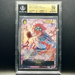 2025 ONE PIECE A FIST OF DIVINE SPEED #OP11-119 KOBY SEC ALT ART BGS 10 P - Image 1