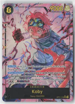 Koby Alt Art Foil OP11-119 SEC One Piece TCG A Fist of Divine Speed ENG - Image 1