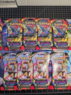 Pokemon TCG Phantasmal Flames (x4 ART SETS) Sleeved Booster Pack "LOT X 16" ! 🔥 - Image 3