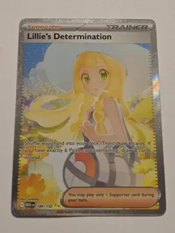 Lillie's Determination 184/132 NM/LP Mega Evolution SIR English Pokemon TCG - Image 1