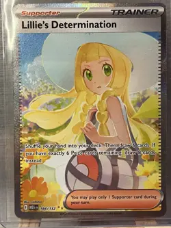 Pokemon TCG Lillie’s Determination 184/132 SIR Mega Evolutions NM/M - Image 2