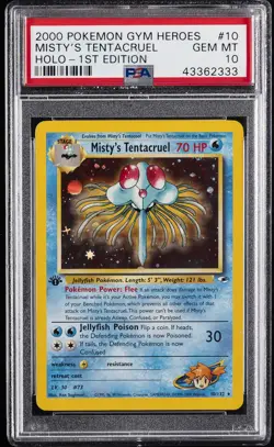 2000 POKEMON GYM HEROES HOLO-1ST ED #10 MISTY'S TENTACRUEL PSA 10 - Image 1