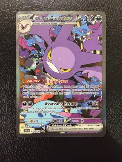 Pokemon TCG Team Rockets Crobat EX Sir 234/182 Destined Rivals NM - Image 1
