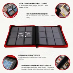 Pokemon Card Binder - Top Loader Binder 9 Pocket Case Holds 252 Cards, PU Top... - Image 2