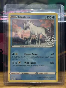 Pokemon TCG Glastrier Holo Card 051/196 Snowflake Stamped NM Condition - Image 1