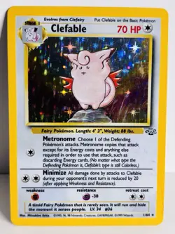 Pokemon - Jungle Set Unlimited 1999 WOTC - Clefable 1/64 Holo Rare - - Image 1