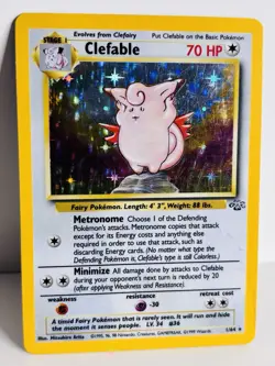 Pokemon - Jungle Set Unlimited 1999 WOTC - Clefable 1/64 Holo Rare - - Image 2