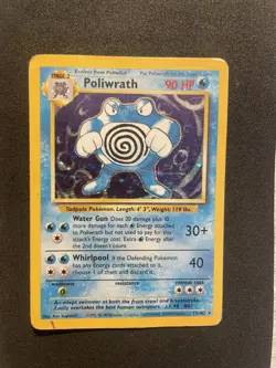 Poliwrath 13/102 Pokemon Card TCG Base Set Unlimited Holo Rare - Image 2
