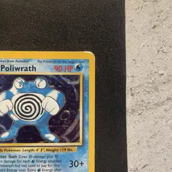 Poliwrath 13/102 Pokemon Card TCG Base Set Unlimited Holo Rare - Image 4