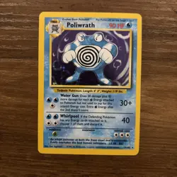 Poliwrath 13/102 Holo Rare Pokemon TCG WOTC 1999 Base Set Card LP/NM Condition - Image 1