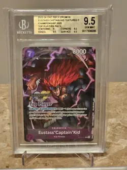 2024 One Piece Eustass “Captain” Kid 2023 CS Top Player Pack BGS Gem Mint 9.5 - Image 1