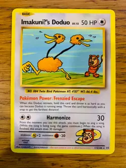 NM! ImakuniU's Doduo (112/108) XY Evolutions Secret Rare Regular Pokemon Card! - Image 1