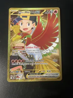 Pokemon TCG - Destined Rivals - Ethans Ho-oh EX Hyper Rare Gold Card 239/182 - Image 1