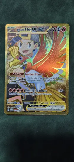Pokemon TCG - Destined Rivals - Ethans Ho-oh EX Hyper Rare Gold Card 239/182 - Image 1