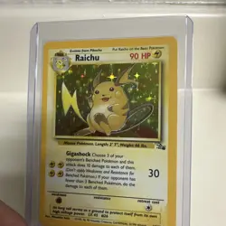 Raichu -14/62 - Pokemon Fossil Unlimited Holo Rare WOTC Vintage NM - Image 4