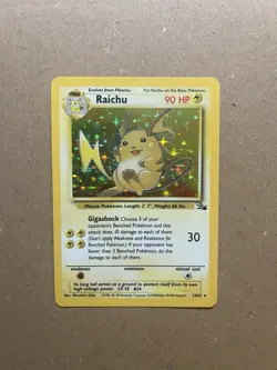 Raichu 14/62 HOLO Rare Fossil Set WOTC Vintage 1999 Pokemon Card NM MINT - Image 1
