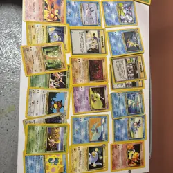 Lot Of 21 Vintage Pokemon Neo Genesis Cards Commons And Uncommons - Image 1